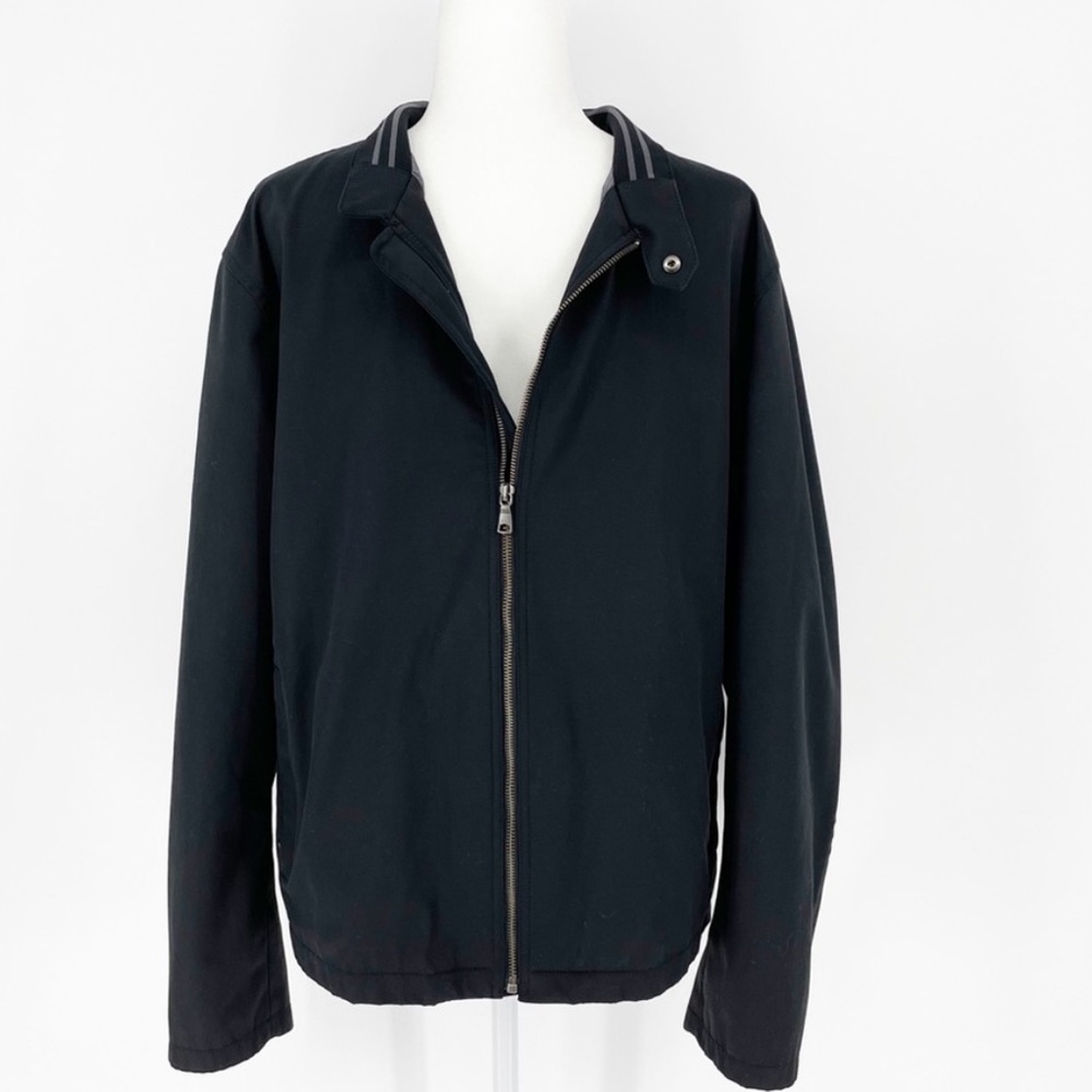 Banana Republic Zip Up Black Bomber Jacket Size XL